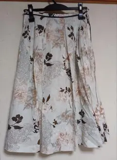 花柄プリーツスカート　ウエストM