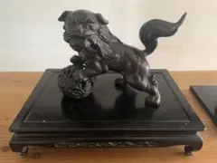 昭和レトロ 特級呪物 玉獅子 手毬獅子 骨董品 置物狛犬 昭和 和モダン