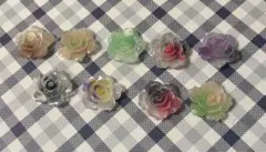最終値下げ！　デコパーツ　プラパーツ　バラ　9個　大きめ　綺麗　華やか