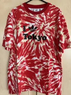 adidas Tシャツ タイダイ レッド