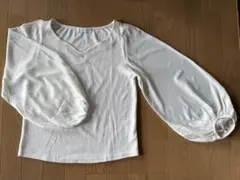 CECIL Mc BEE ニット M 白 ビジュー シアー袖 春秋