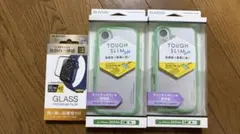 エレコムiPhone16 ケース2つアップルウォッチ　フィルム1つ ELECOM