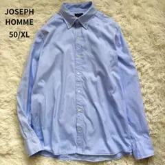 ジョセフオム BDシャツ 大きいサイズ50 ブルー 日本製 長袖 ロゴ刺繍のサムネイル