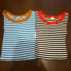 KUT長袖カットソー２枚組 120/130ボーダーロンT　長袖Tシャツ
