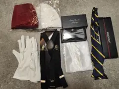 新郎婚礼セット　蝶ネクタイ、ガーターベルト、白手袋