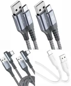 USB タイプ C ケーブル、L 字型　NIMASO USB-A & USB-C