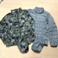 ユニクロ ウルトラライトダウン XL 2着セット迷彩柄 グレー