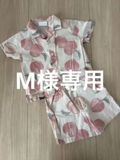 GELATO PIQUE 桃柄パジャマセット　xxs 90-100
