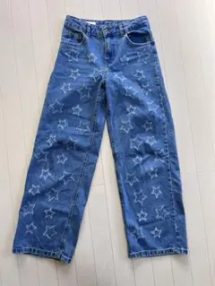 ZARA 星柄刺繍 ワイドレッグデニム 【kids size156cm】