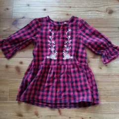 ギンガムチェック　チュニック　90cm