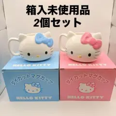 箱入未使用品Hello Kittyハローキティダイカットマグカップ 2種セットのサムネイル
