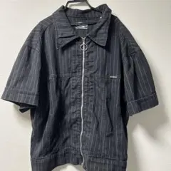 黒　シャツジャケット　古着