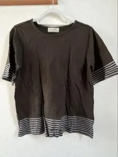 Golden Bear 半袖Tシャツ ブラウン ストライプ　Lサイズのサムネイル