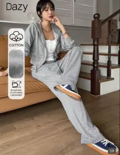 ライトグレー スウェットセットアップ S SHEIN