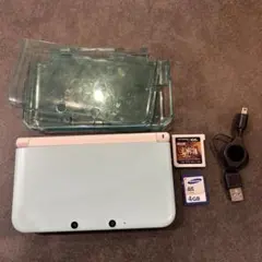 【美品】Nintendo 3DS LL ミント×ホワイト＆mh4.4gソフト