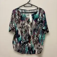 ✨新品✨Pauline Bleu ポリーヌブロー　総柄　Tシャツ　麻のサムネイル