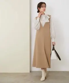 ROPÉ ロペ　ストレッチトロジャンパースカート