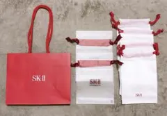 SK-II 不織布　巾着袋6枚セット+紙袋1枚