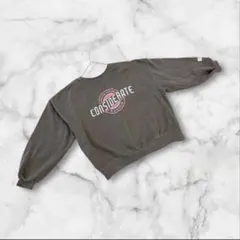 JaVa スウェット　プルオーバー　裏起毛　Sサイズ　長袖トレーナー　グレー