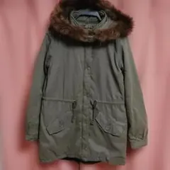 PLYMTONE オリーブグリーン ミリタリージャケット　ファータヌキ