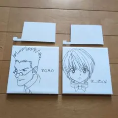 一番くじHUNTER×HUNTER Ｅ賞 キャンバスボード クラピカ＆レオリオ