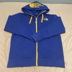 ノースフェイス リアビューフルジップフーディ L 青×黄色