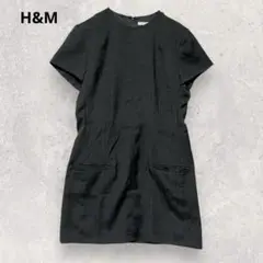 H&M エイチアンドエム ワンピース ブラック 半袖 EUR38 3674
