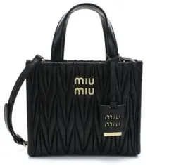 MIU MIU ブラック レザー ハンドバッグ◎保証書あり◎