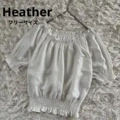 ヘザー　Heather オフショルダー　ブラウス　トップス　チェック　格子柄　Fのサムネイル