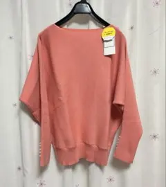 新品★マシュマロタッチ袖パールドルマンスリーブニット40