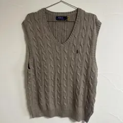 POLO RALPH LAUREN ベージュ Vネック ベスト