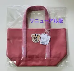 オールドテディガールワッペントートバッグ ピンク L 小 リニューアル