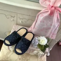 ❤️プレゼントにも❤️ラッピング付き❤️天然素材❤️リボンスリッパ❤️
