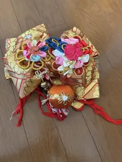 年代物　レトロ　おしゃれ　七五三用 帯　花柄リボン　昭和 年代物 レトロ おしゃれ 七五三用 帯 花柄リボン 昭和