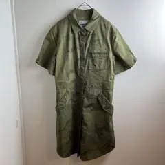 AVIREX アヴィレックス 迷彩 半袖 シャツワンピース カーキ M