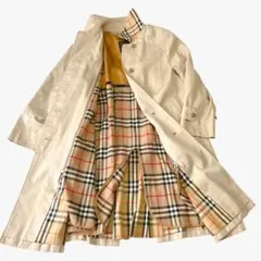 バーバリー ステンカラーコート ノバチェック ライナー　比翼 S M 大人気
