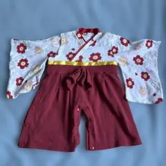 花柄着物ロンパース