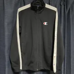 Champion ジップアップジャケット ブラック×グレー