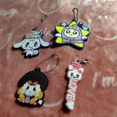 たまごっち　コラボ ラバーマスコットキーホルダー4個セット