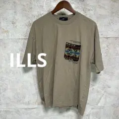 【 2417番】ILLS ベージュ コットン Tシャツ メンズ L