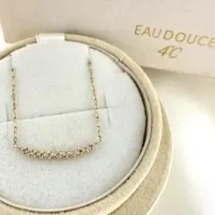 EAUDOUCE4℃ K10 ダイヤモンド ライン ネックレス 11石 ケース付のサムネイル