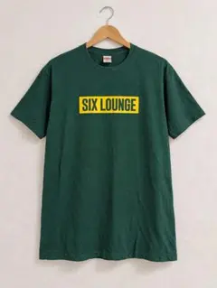 SIX LOUNGE Tシャツ グリーン ロゴT バンドT ライブT　XLサイズ
