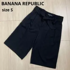 【美品】BANANA REPUBLIC　黒ショートパンツ　Sサイズ　リボン付き