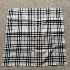 【美品】バーバリー ハンカチ ノバチェック 刺繍ロゴ ホースマーク