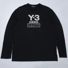 Y-3 ロングスリーブ Tシャツ L ブラック 長袖 ロンT ボックスロゴ