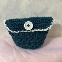 ハンドメイド　かぎ針編みポーチ
