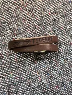 Tideway本革leatherブレスレットボタン売り切りレザー