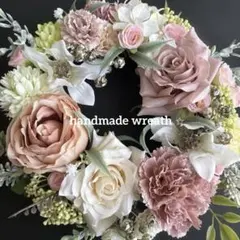 花冠風リース ★フラワーリース★ナチュラルリース★グリーンリース★母の日に