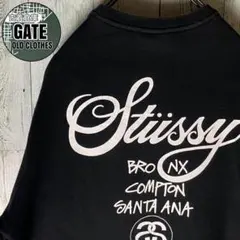 stussy ステューシー　ワールドツアー スウェット　トレーナ LARGE 黒のサムネイル