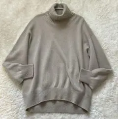 ウール90%カシミヤ10% 日本製 スピック&スパン タートルネック ベージュ